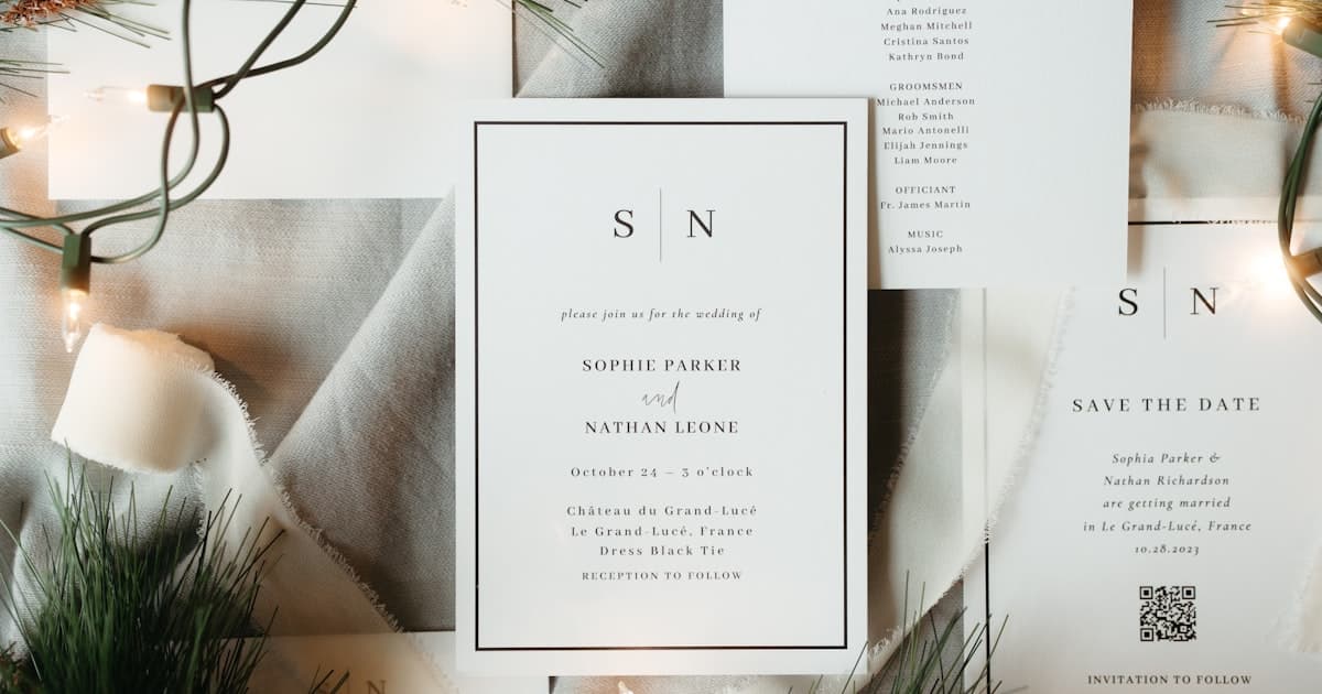 Canva vs The Knot wedding invitations — elegant wedding stationery flatlay representing design tools and planning platforms