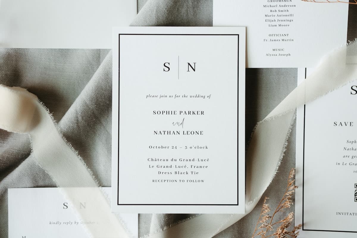 Wedding invitation stationery flatlay for when to send wedding invitations timeline planning